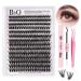 LASH Extension Set B & Q 280 PCs eyelash Extensions Set 9-16Mix 40D Ocitanian extension set eyeliner set lash glue remover and applicator for eyelash extension beginners (set-40d 9-16Mix) 40D-kit-9-16Mix