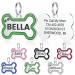 Dog brand with engraving - Yhananti personalized pendant for small to medium -sized dogs in glitter bones - stainless steel dog brand personalized with name telephone number and address (green small) s green