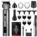 Hatteker Beard Trimmer Kit for Men Professional Hair Clipper Trimmer T-Blade Trimmer Nose Trimmer Beard Hair Shaver Nose Trimmer Hair Cuttint Kit Body Grooming Kit Cordless 6 in 1