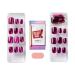 KISS imPRESS No Glue Press-On Nails - Dark Pink Squoval - 30 Nails Manicure Kit for Easy Home Nail Art - Buy Online on SooperMarket.com