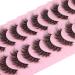 10 Pairs of EYDEVRO Natural Mink Eyelashes | Fluffy Wispy 15mm Cluster Extensions | C & D Curl Volume False Lashes with Cotton Band - Buy Online on SooperMarket.com