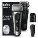Braun Series 8 8567cc Electric Razor for Men 4+1 Shaving Elements & Precision Long Hair Trimmer 5in1 SmartCare Center Close & Gentle Even on Dense Beards Wet & Dry Electric Razor 60min Runtime Silver 6 Piece Set