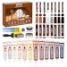 Wood Furniture Repair Kit- Set of 41 Laminate Vinyl Floor Repair Kit Wood Fillers Floor Scratch Repair Touch Up Markers Restore Hardwood Scratches Cracks Hole for Floor Table Door Cabinet 3