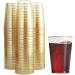 Glitter Plastic Cups Clear Plastic Cups Tumblers Gold Glitter Cups Disposable Wedding Cups Elegant Party Cups Recyclable and BPA-Free (12 OZ) 340 g (Pack of 50)