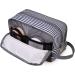 WANDF Water-Resistant Nylon Travel Toiletry Bag | Lightweight Dopp Kit for Men and Women - A-Blue Stripe - Buy Online on SooperMarket.com