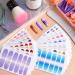 22 Sheets Pure Color Shine Flower Nail Polish Stickers with File - Nail Art Decals for Women & Girls - Buy Online on SooperMarket.com