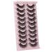 10 Pairs Wiwoseo Faux Mink Eyelashes - Natural Wispy 3D Effect - Buy Online on SooperMarket.com
