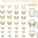 28 pcs Gold Butterfly Nail Charms - 3D Nail Diamonds Rhinestones for Nail Art Design - Buy Online on SooperMarket.com