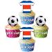 PRE-CUT Costa-Rica Football Edible Cupcake Toppers Cake Decorations World Cup 2022 Party
