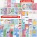 50 PCS Baby Monthly Milestone Cards and 18 Stickers Monthly Baby Milestone Growth Markers Record Card Newborn Welcome Sign Perfect Photography Props to Record Your Babys Growth - Buy Online on SooperMarket.com