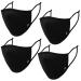 GK Sports Face Masks for Men Face Masks for Sports Black Face Masks Reusable Black Cloth Face Masks for Women Copper Infused Breathable ELEX Washable Stretchable for Running and Workout 4Pack 4 count (Pack of 1)