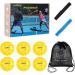 Yellow Outdoor Pickleball Balls 6-Pack - High Bounce & Durable with 40 Holes - Ideal for All Pickleball Paddles - Includes Carry Bag & Handle Straps - Buy Online on SooperMarket.com