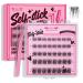 Self Adhesive Eyelashes 40Pcs Lash Clusters Press On Self Stick Lashes Reusable Self-adhesive Eyelash Clusters No Glue No Remover 1 Step Lashes Pre Glued Cluster Lashes Easy to Use(Bamboo D-8-16mix)