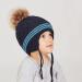 LANGZHEN Toddler Winter Hat Earflap Knit Cap Fleece Lined Beanie for Baby Boys Girls 6-12 Months - Navy-Pompon - Buy Online on SooperMarket.com
