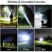 BERCOL Rechargeable LED Flashlight | 100000 Lumens Super Bright | Waterproof and 5 Modes | Ideal for Emergencies and Hiking | Black - Buy Online on SooperMarket.com