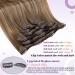 Shop Laavoo Brown Balayage Clip-In Hair Extensions - Real Hair Ombre Light Brown to Dark Blonde 35cm 7pcs 105g - Buy Online on SooperMarket.com