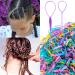 2000 PCS Mini Rubber Bands for Hair with Colorful Elastics - Kids & Baby Hair Ties Set with Topsy Tail Tools | YLYL Multicolor - Buy Online on SooperMarket.com