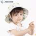 LANGZHEN Baby Girls Beach Sun Hat with Chin Strap | Toddler Kids Wide Brim Play Hat | Flamingo-Leaves Design | 1-2 Years - Buy Online on SooperMarket.com