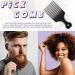 3-Piece Wide-Tooth Comb Set - Detangling Shower, Pick, & All-Purpose Combs | Anti-Static Carbon Fiber Tools for Thick, Curly, Afro Hair - Buy Online on SooperMarket.com