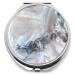 MADDesign Mother of Pearl Compact Makeup Travel Mirror Marble Gold Design