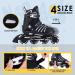 Adjustable Full Light Up Wheels Inline Skates for Kids & Adults - Black - Buy Online on SooperMarket.com