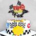 Cyodoos 1Pcs Two Fast Cake Topper Race Car Cake Decoration Racing Car Theme Race Car Theme 2nd Birthday Party Decoration Boy Girl Second Birthday Flag Sign Supplies - Buy Online on SooperMarket.com