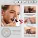 Nose Wax Kit for Men and Women - 100g Nose Hair Removal Wax with Safe Tip Applicator and Moustache Stencils - Christmas Gift Set in White - Buy Online on SooperMarket.com