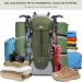 Loowoko 50L Waterproof Hiking Backpack with Rain Cover - Lightweight 45+5 Liter Camping Essentials Bag in Green - Buy Online on SooperMarket.com