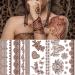 Brown Henna Temporary Tattoo Stickers - Waterproof Lace Designs for Women - Festive Party Favors - 5 Sheets - Buy Online on SooperMarket.com