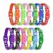 Heyu-Lotus 12-Pack Puppy Collars Paw Print Puppy Whelping Collars Quick Release Buckle Adjustable Leash Pet Safety Collars for Puppies and Cats (M)