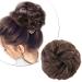 Scrunchy Scrunchie Hair Bun Extensions Thick Updo Hairpiece Ponytail Wavy Curly Messy Donut Hair Chignons Hair Piece - Maroon 45 g Brown