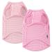 Sychien dog shirt combed cotton soft cool T-shirt for medium-sized dogs French bulldog pink rose striped size M medium gray pink