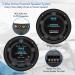 Pyle 6.5 Inch Bluetooth Marine Speakers - Weather Resistant Outdoor Audio System, 600W Power, Low Profile Design - Black, 1 Pair - Buy Online on SooperMarket.com