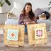 8 Bamboo Crochet Blocking Board Kit with Stainless Steel Rod Pins- Perfect Gift for Granny Squares Enthusiasts - Buy Online on SooperMarket.com