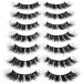 Higu clace False Eyelashes 10 Pairs Natural Wispy Lashes Soft Fluffy Mix10-16mm Individual Lashes Cluster Lightweight DIY Lash Extensions at Home - Bushy Flat 01 - Buy Online on SooperMarket.com
