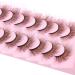 Geeneiya Brown 5D Volume Strip False Eyelashes - Natural Wispy Mink Lashes for Cat Eye Look - Fluffy 15mm Pack - Best Fake Lashes - Buy Online on SooperMarket.com
