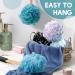 Sunnyray 5 Count Shower Loofah on a Stick - Exfoliating Nylon Mesh Luffa Bath Sponges for Deep Cleansing - Long Handle Back Scrubber for Men and Women (Multicolor) - Buy Online on SooperMarket.com
