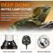 Bonlux Reptile Heat Lamp Holder 200W with Clip and BS Plug - Ideal for E27 UVA/UVB Bulb, Pet Heat Lamp for Reptiles - Bearded Dragon, Snake, Chick - Black - Buy Online on SooperMarket.com