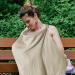 Nursing Apron & Cover | Darryy Muslin Breastfeeding Scarf | Breathable Cotton 75x95 cm Multi-Purpose Khaki Cover for On-the-Go Moms - Buy Online on SooperMarket.com