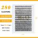 50D-0.07D-280PCS Cluster Lashes 12mm Individual Eyelash Extensions DIY at Home - B&Q LASH - Buy Online on SooperMarket.com