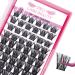 Cluster Lashes 72 Pcs Individual Lashes Lash Clusters DIY Eyelash Extension Super Thin Band Reusable Soft & Comfortable (Into You-01-D-16mm) 16 mm Into You-01
