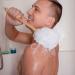 Long Handled Shower Loofah on a Stick Body & Back Scrubber - Bath Sponge Brush with Wood Handle for Men & Women - Easy Reach Lotion Applicator - 1 Count - Buy Online on SooperMarket.com