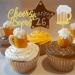 Arthsdite 24Pcs Cheers Beer Mug Cupcake Toppers Beers Cake Topper Decorations Cheers Beer Festival Celebrating Birthday Party Supplies - Gold Glitter - Buy Online on SooperMarket.com