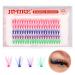 Colored Lash Clusters Individual Eyelashes 100Pcs DIY Eyelash Extensions 4 Colors Pink Lashes 14mm 3D Effect Individual Eyelashes Clusters Natural Look CC Curl Wispy Extension Reusable Pack by JIMIRE CL03 Colored