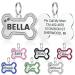 Dog brand with engraving - Yhananti personalized pendant for small to medium -sized dogs in glitter bones - stainless steel dog brand personalized with name telephone number and address (gray small) S gray
