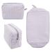 Seersucker Cosmetic Bag - Large Makeup Pouch Travel Toiletry Case | Purple Organizer for Women & Girls - Buy Online on SooperMarket.com