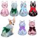 Pedgot 6 Pack Dog Bowknot Floral Dress Skin-Friendly Pet Princess Dress Dog Sundress Summer Puppy Clothes for Dogs and Cats (Medium)