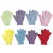 8 Pairs Double Sided Exfoliating Gloves Body Scrubber Scrubbing Glove Bath Mitts Scrubs for Shower, Body Spa Massage Dead Skin Cell Remover