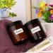 12 Pack 8 oz Amber Glass Jars with Lids - Round Empty Containers for Scrubs, Lotions, Cosmetics - Travel Storage Jar Set with White Liners, Black Lids, Labels, and Spatulas - Buy Online on SooperMarket.com