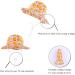 LANGZHEN Beach Sun Protection Hat for Baby Girls - Adjustable Wide Brim Toddler Hat with Chin Strap, White-Orange, 1-2 Years - Buy Online on SooperMarket.com